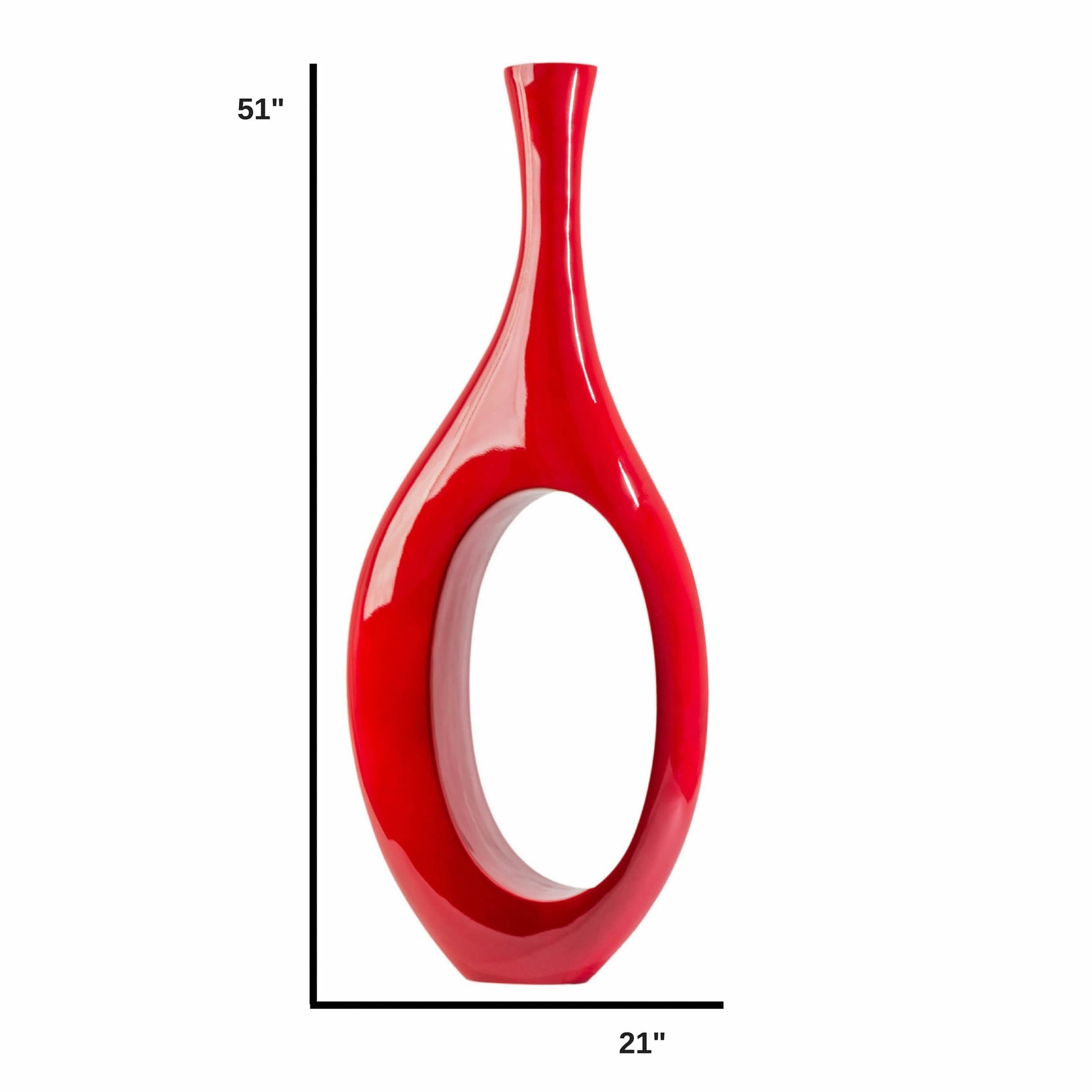 Trombone Vase // Large Red