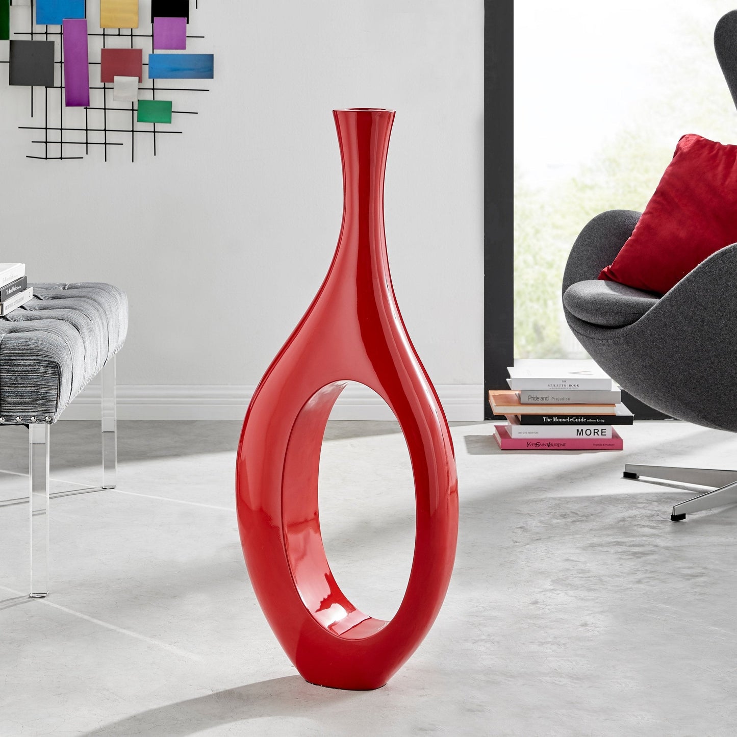 Trombone Vase // Small Red