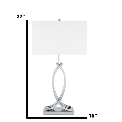 Unity in Chrome Table Lamp - 1 Light with USB Charger | Modern Lamp by Finesse Decor