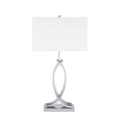 Unity in Chrome Table Lamp - 1 Light with USB Charger | Modern Lamp by Finesse Decor