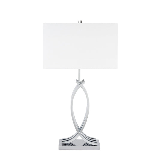 Unity in Chrome Table Lamp - 1 Light with USB Charger | Modern Lamp by Finesse Decor