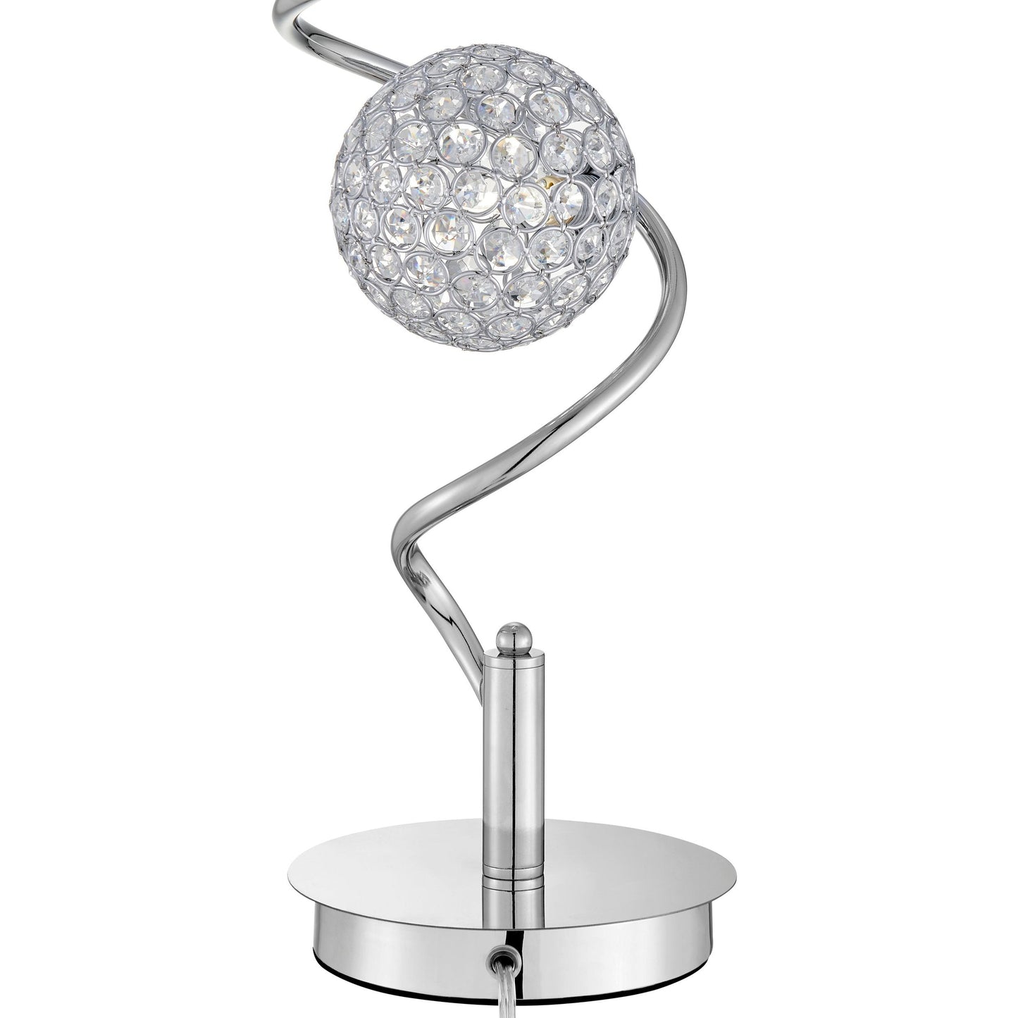 Vertical Crystal Sphere Table Lamp - 3 Light | Elegant Crystal Lamp by Finesse Decor