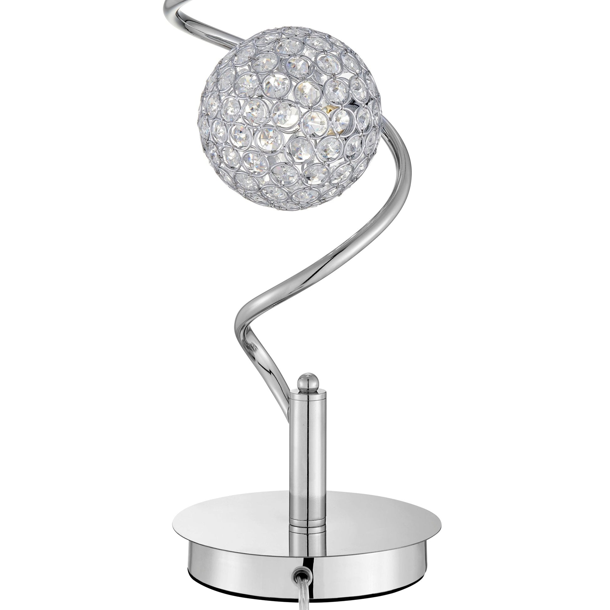 Vertical Crystal Sphere Table Lamp - 3 Light | Elegant Crystal Lamp by Finesse Decor