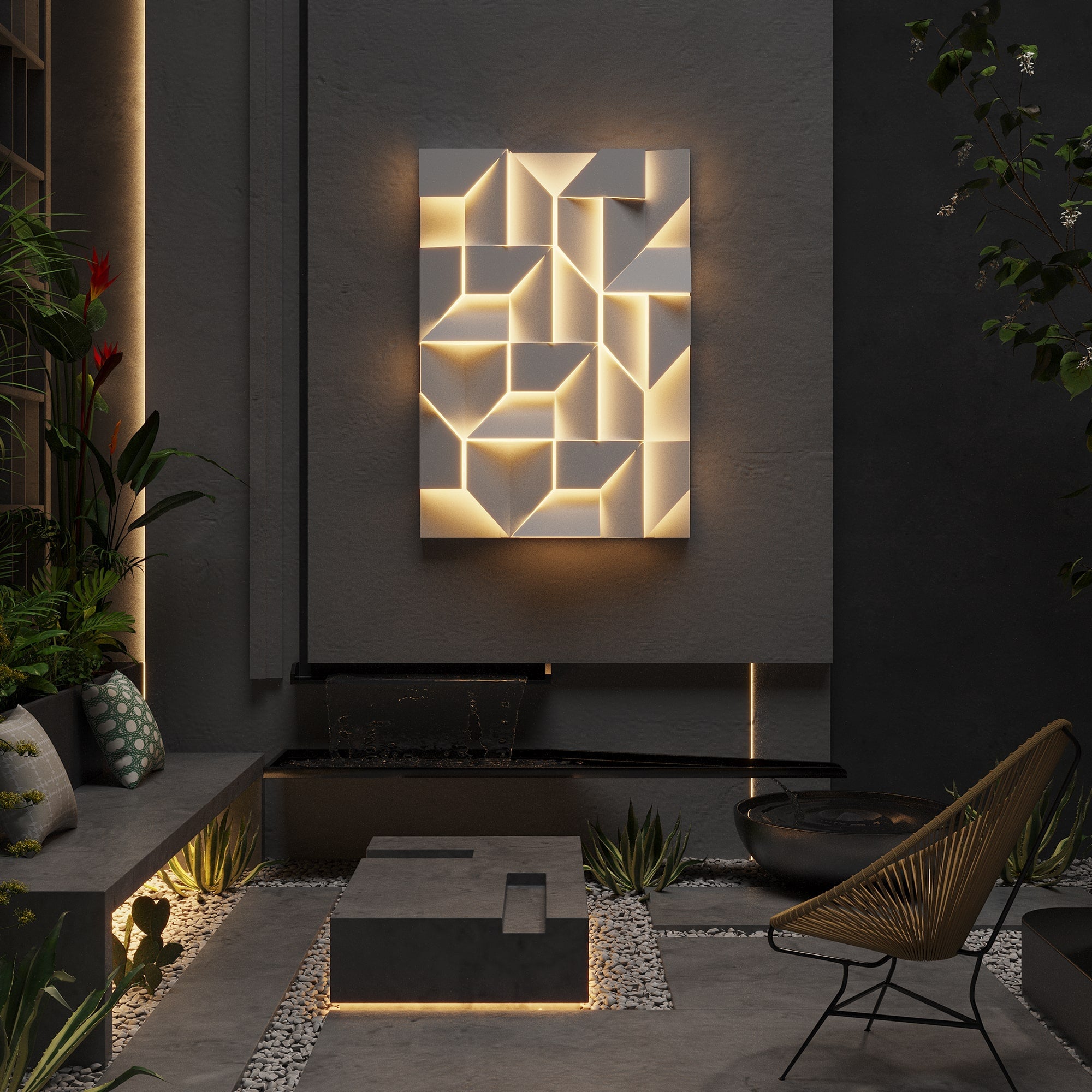 Wall Decor Metal Frame // Matte White – My Lights Mart
