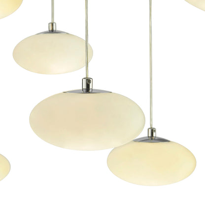 Spanish Alabaster Rectangular Chandelier // Chrome