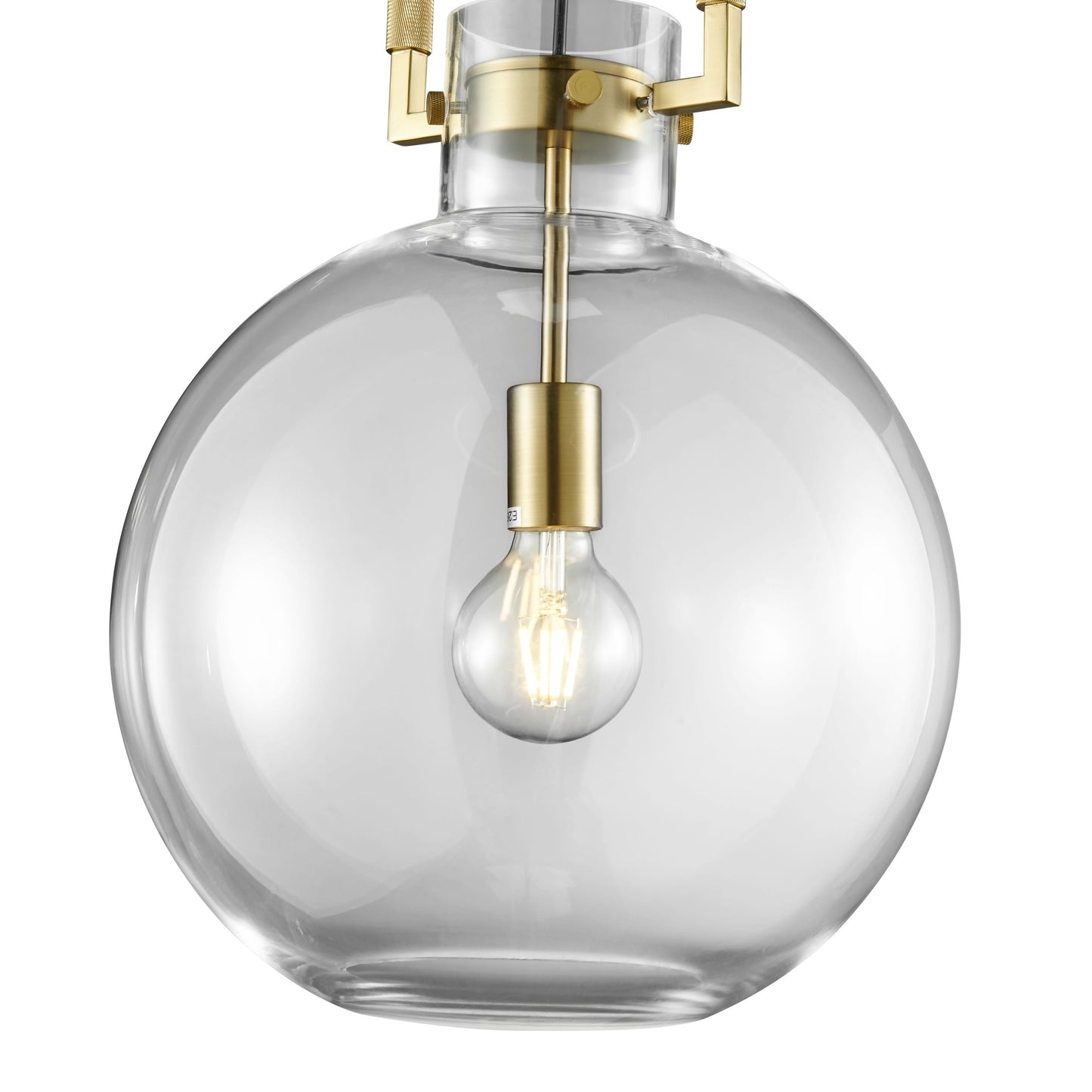 Atlas Crystal & Gold LED 1 Light Pendant