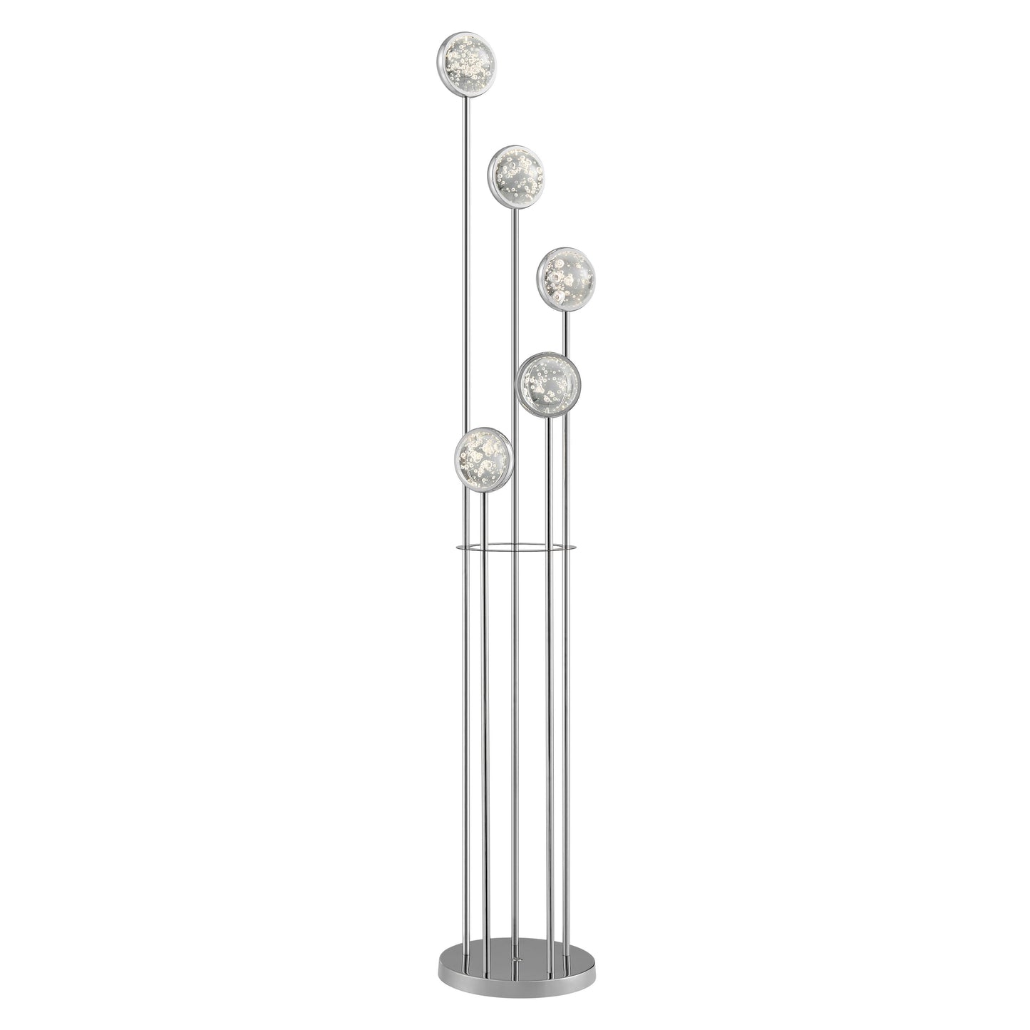 Bubbling Glow Floor Lamp // Chrome