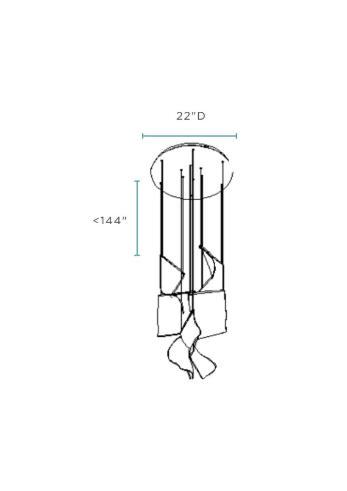 Acrylic Lace 5 Light Chandelier // Chrome
