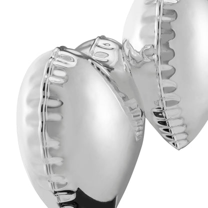 Double Heart Chrome Ballons