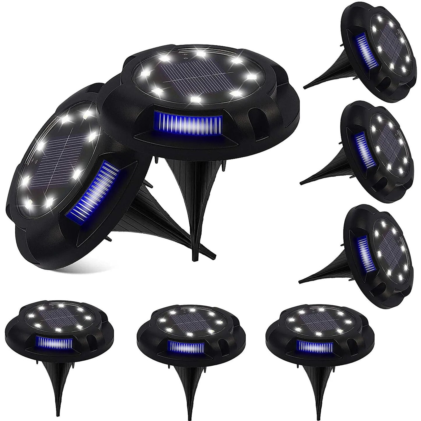 12 LED Solar Buried Lamp - In-Ground Light Outdoor Waterproof Multicolor for Garden, Yard, Lawn, and Pathway Decoration