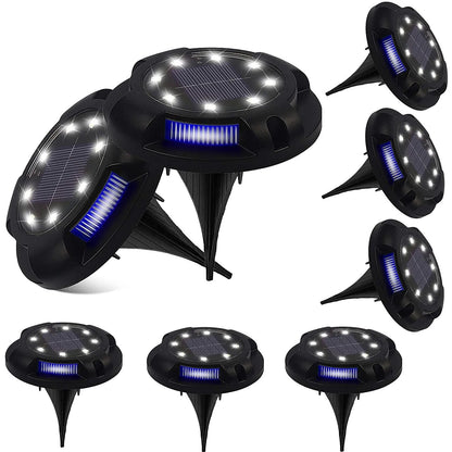 12 LED Solar Buried Lamp - In-Ground Light Outdoor Waterproof Multicolor for Garden, Yard, Lawn, and Pathway Decoration