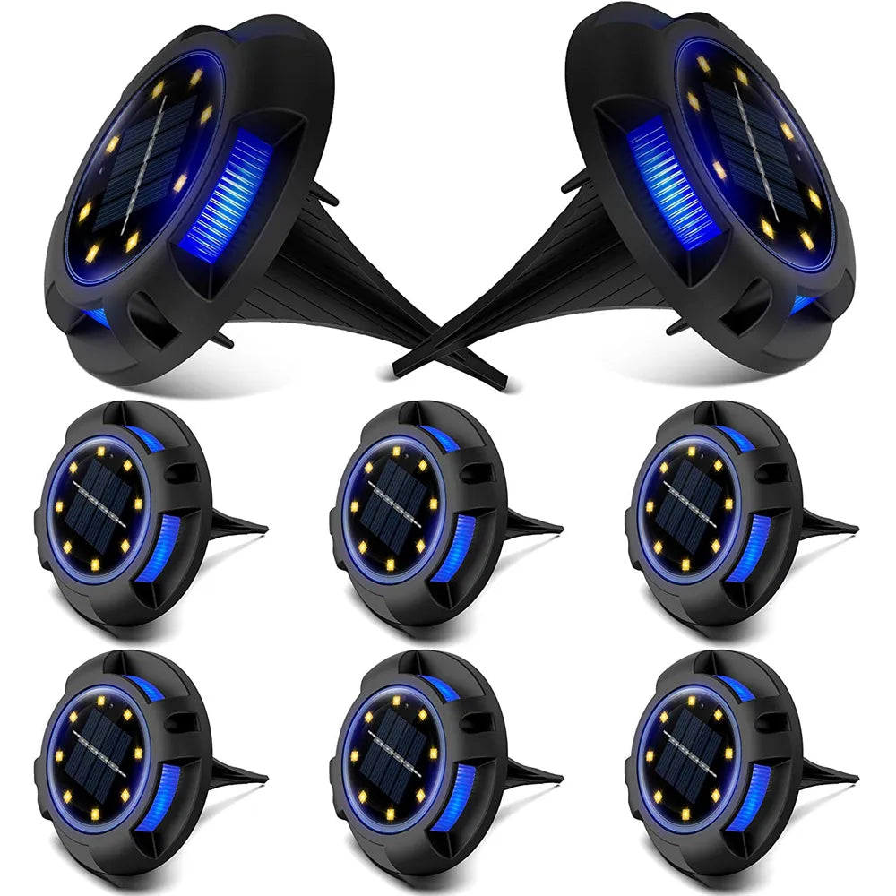 12 LED Solar Buried Lamp - In-Ground Light Outdoor Waterproof Multicolor for Garden, Yard, Lawn, and Pathway Decoration