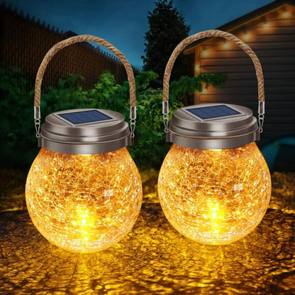 1pc Outdoor solar cracked glass wishing light landscape garden Cracked light waterproof nightlight villa atmosphere lighting