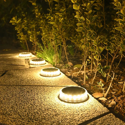 4PCS Super Bright LED Solar Pathway Light - Outdoor IP65 Waterproof 3.7V 1200mAh Ground Lamp for Garden Decoration