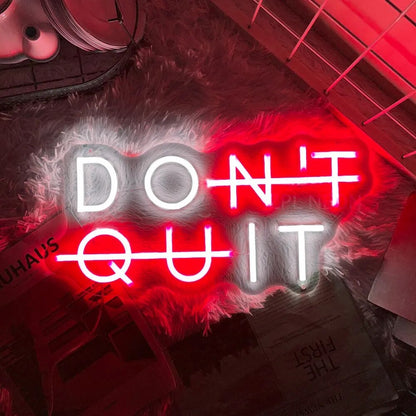 "Don't Quit, Do It" Neon LED Sign - Inspirational Quote Wall Art for Game Room, Bedroom, Gym, and Classroom