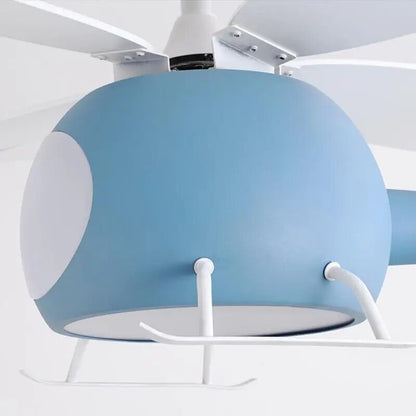 Helicopter Lamp Chandelier - LED Children's Bedroom Ceiling Fan Light