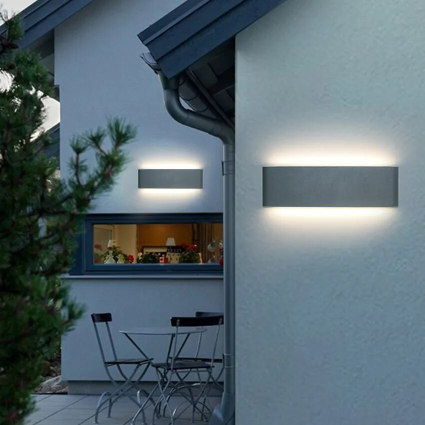 LED Up and Down Wall Lamp Outdoor Wall Light Waterproof Wall Sconce AC90-260V