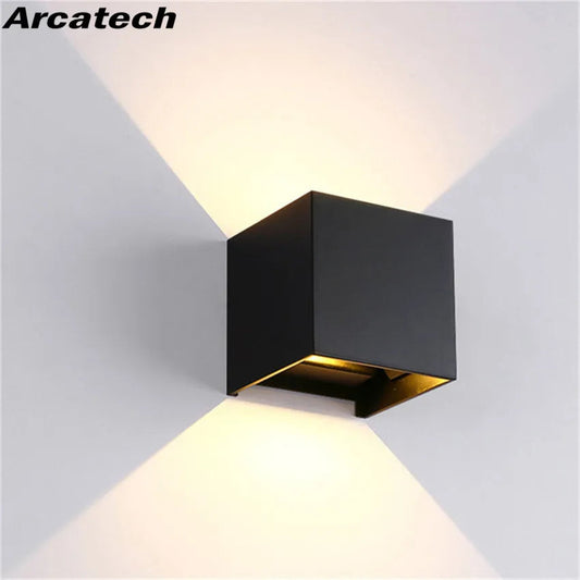 LED Wall Lamp IP65 Waterproof Indoor & Outdoor Aluminum Wall Light Surface Mounted Cube LED Garden Porch Wall Sconce NR-155