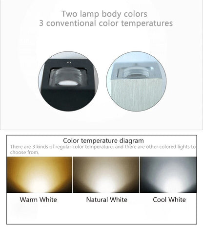 LED Waterproof Wall Lamp - Indoor & Outdoor IP65 Aluminum Up and Down Lighting 2x3W COB