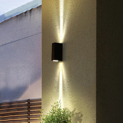 LED Waterproof Wall Lamp - Indoor & Outdoor IP65 Aluminum Up and Down Lighting 2x3W COB Porch Garden Bedroom Bathroom