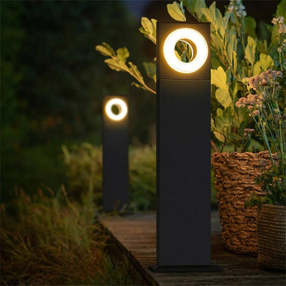 Modern Waterproof LED Solar Garden Post Light – Durable Aluminum Pillar Light for Outdoor Landscaping