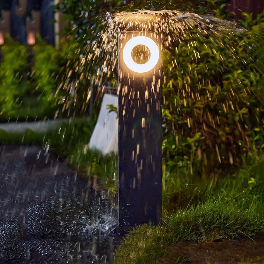 Modern Waterproof LED Solar Garden Post Light – Durable Aluminum Pillar Light for Outdoor Landscaping