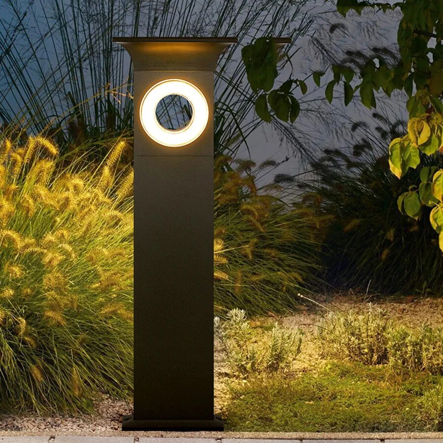 Modern Waterproof LED Solar Garden Post Light – Durable Aluminum Pillar Light for Outdoor Landscaping