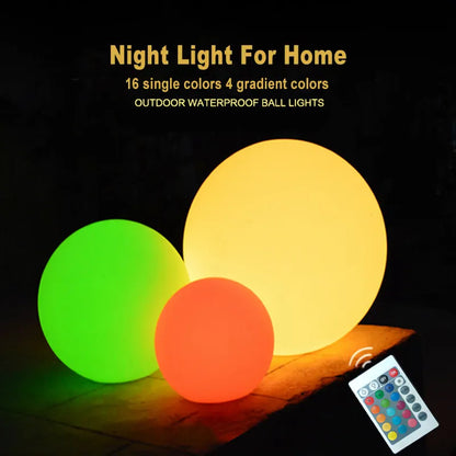 Outdoor LED Garden Ball Lights - Remote Control Multi-Color Waterproof Lawn Lamp for Festive Decor