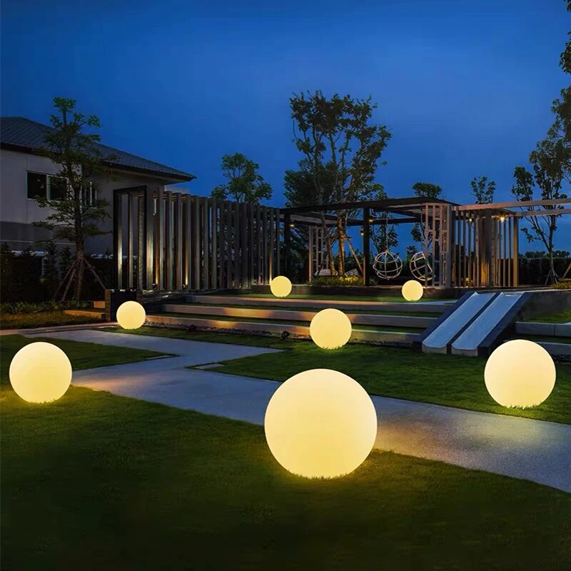 Outdoor LED Garden Ball Lights - Remote Control Multi-Color Waterproof Lawn Lamp for Festive Decor