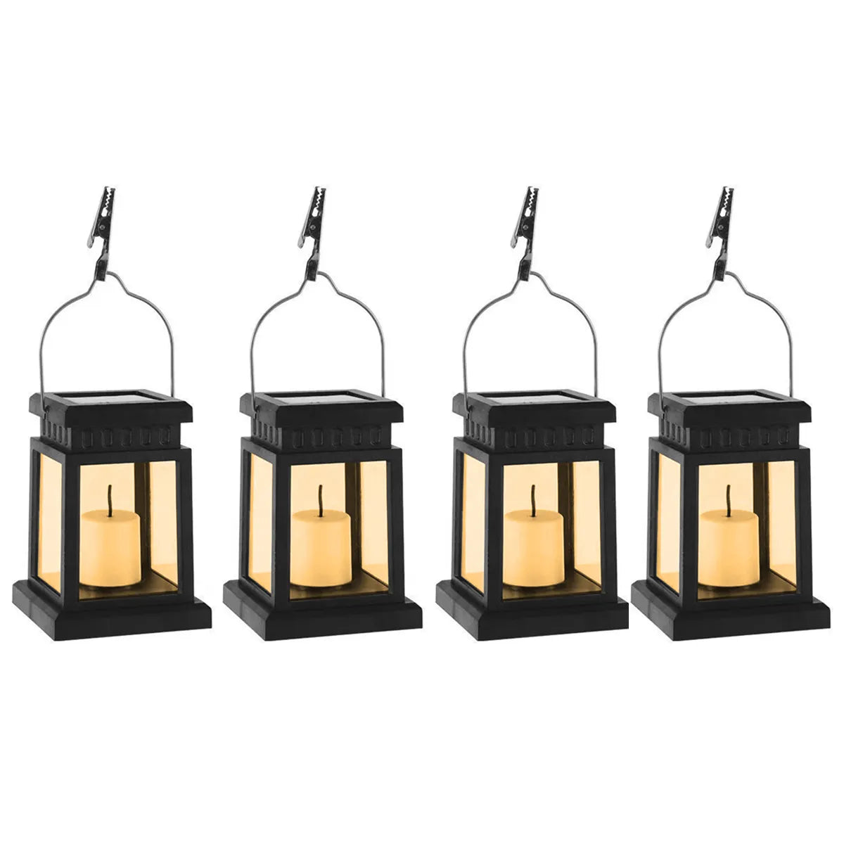 Retro Solar Palace Lantern - Outdoor LED Candle Lamp for Garden and Patio Decor