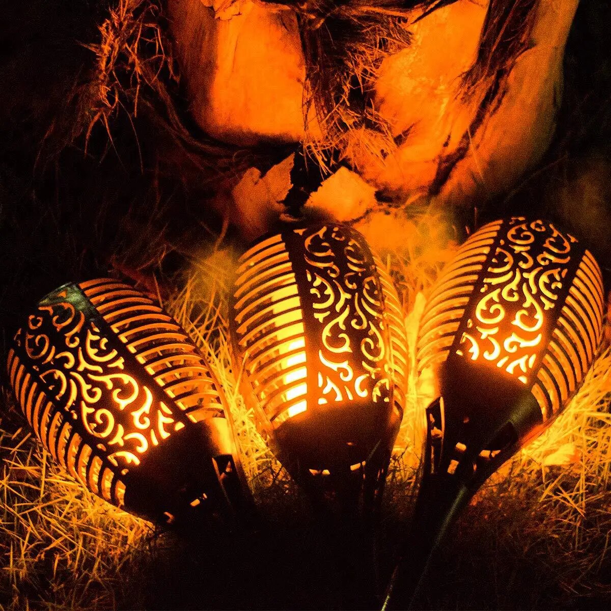 Solar Flame Torch Light - Waterproof Garden Decoration Outdoor Lawn Path Yard Patio Floor Lamp
