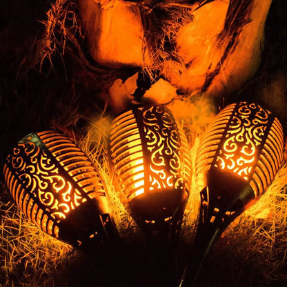 Solar Flame Torch Light - Waterproof Garden Decoration Outdoor Lawn Path Yard Patio Floor Lamp