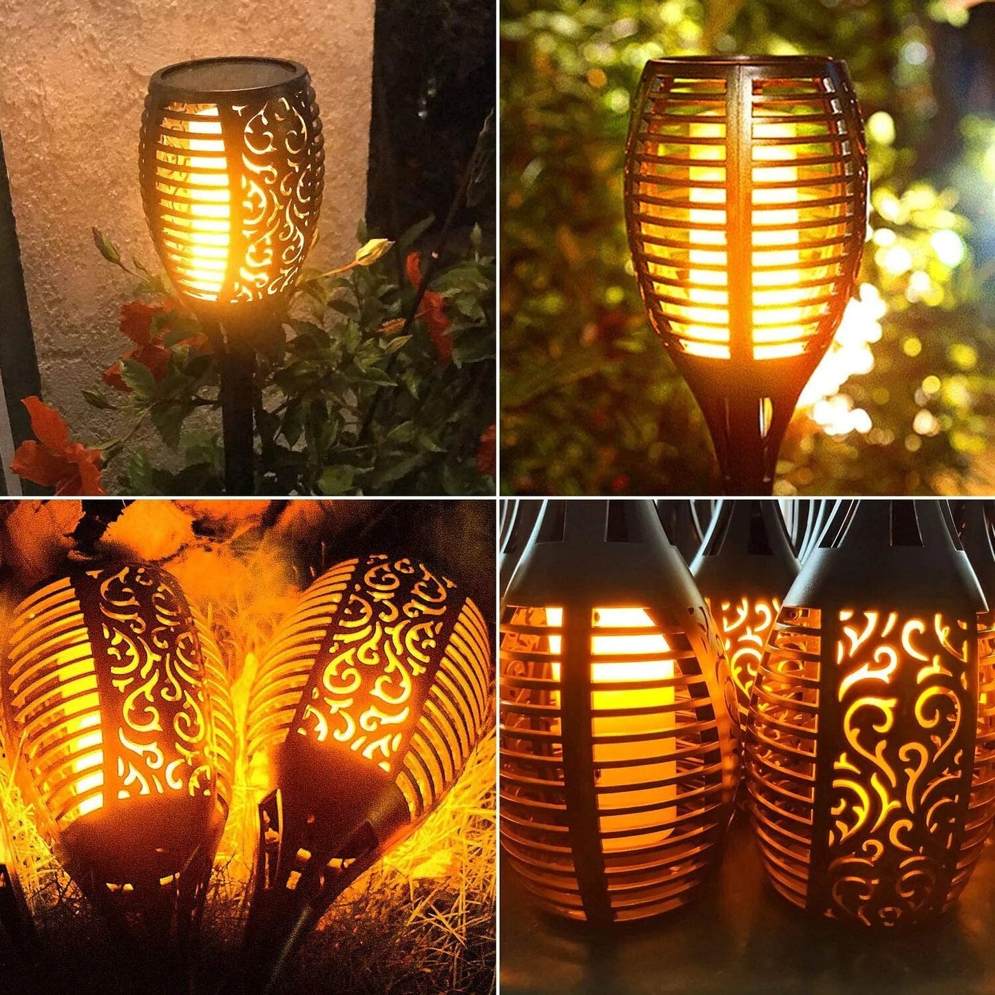 Solar Flame Torch Light - Waterproof Garden Decoration Outdoor Lawn Path Yard Patio Floor Lamp