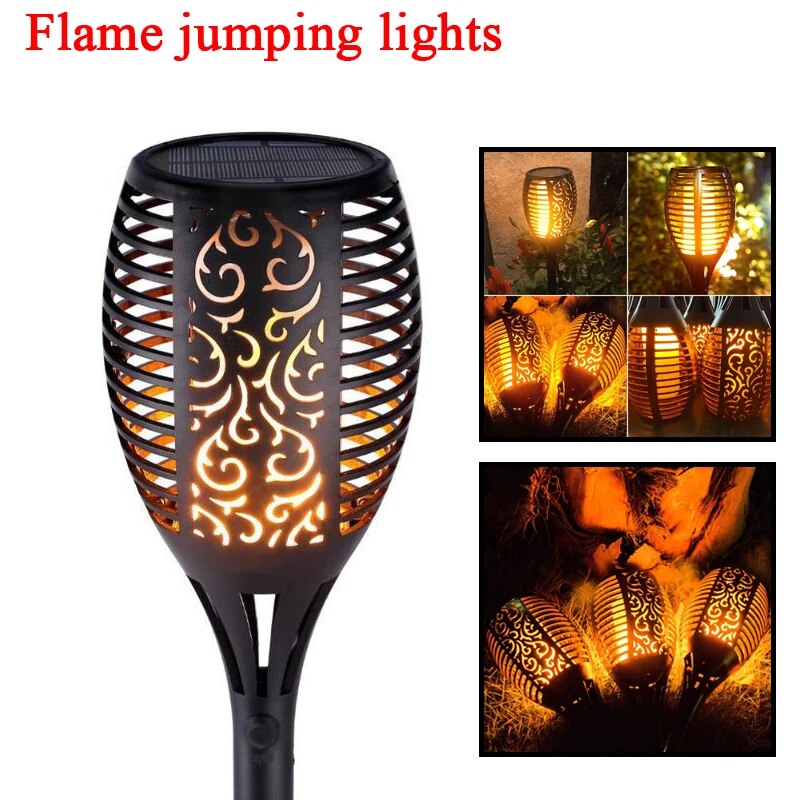 Solar Flame Torch Light - Waterproof Garden Decoration Outdoor Lawn Path Yard Patio Floor Lamp