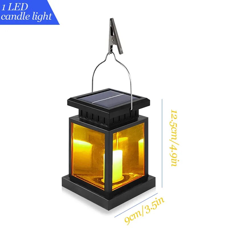 Solar LED Outdoor Floor Lanterns - Waterproof, Powered Candle Lights for Garden, Balcony, and Terrace