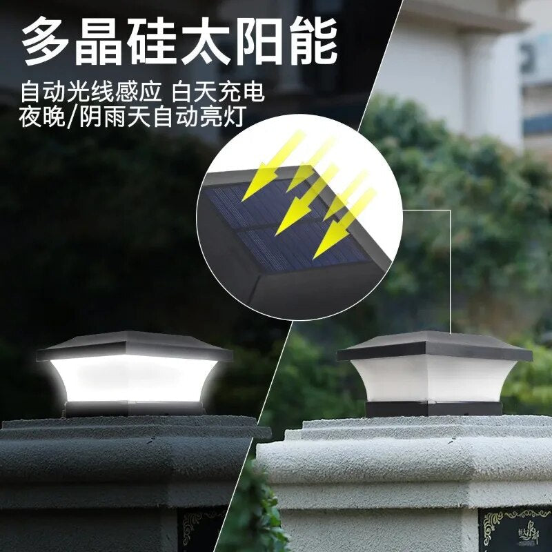 T-SUNRISE Solar Fence Light - Outdoor Solar Lamp for Garden Decoration, Gate, Courtyard, and Cottage