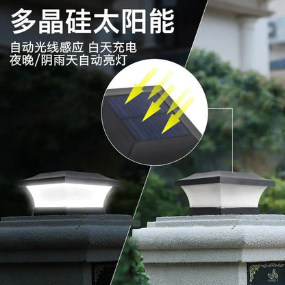 T-SUNRISE Solar Fence Light - Outdoor Solar Lamp for Garden Decoration, Gate, Courtyard, and Cottage
