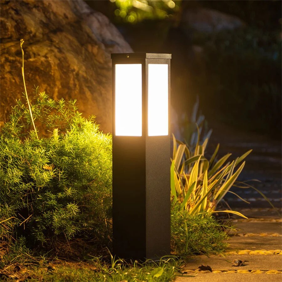 Thrisdar 60CM Stainless Steel Outdoor Garden Pillar Light