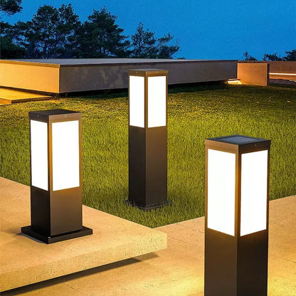 Thrisdar 60CM Stainless Steel Outdoor Garden Pillar Light