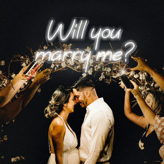 Will You Marry Me Neon Sign - Romantic LED Wedding Decor