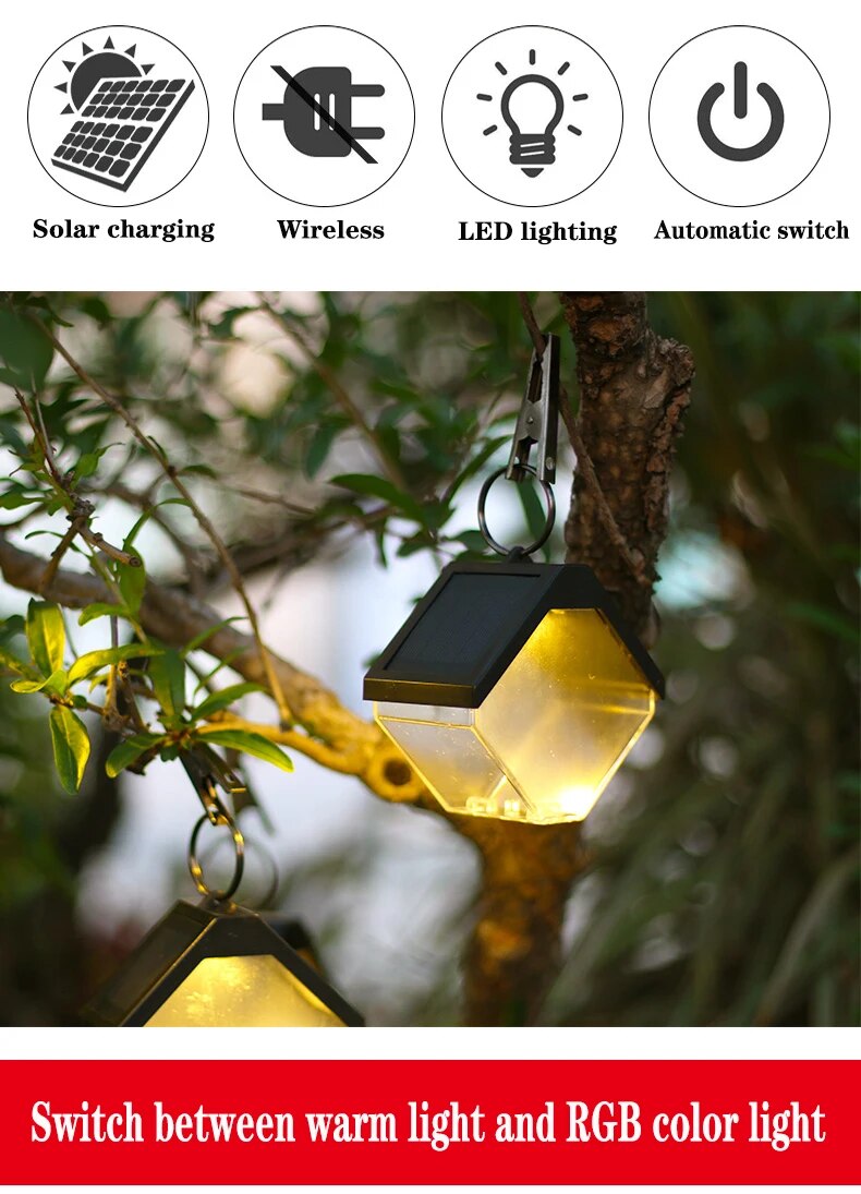 Wireless LED Solar Light - Colorful Waterproof Outdoor Decoration for Courtyard, Porch, and Garden