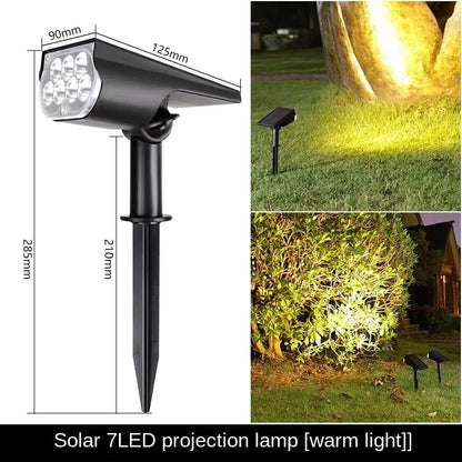 ZK40 Solar LED Light Adjustable Solar Spotlight Ground IP65 Waterproof Landscape Wall Lamp Outdoor Lighting Lawn Lights