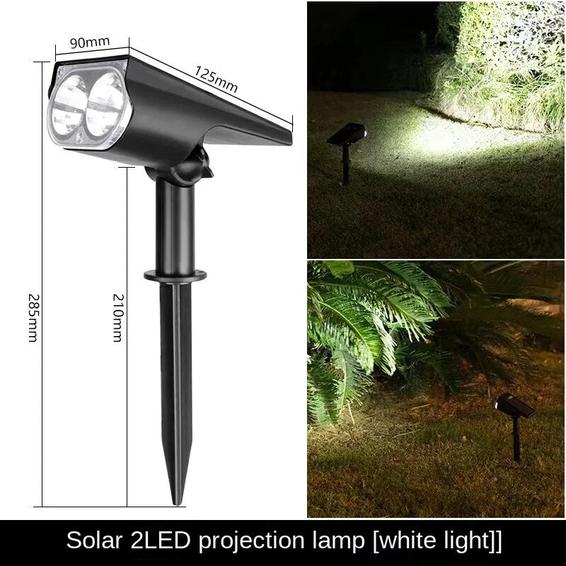 ZK40 Solar LED Light Adjustable Solar Spotlight Ground IP65 Waterproof Landscape Wall Lamp Outdoor Lighting Lawn Lights